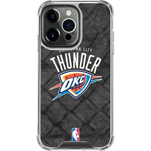 NBA Oklahoma City Thunder Dark Rust iPhone 15 Pro Clear Case