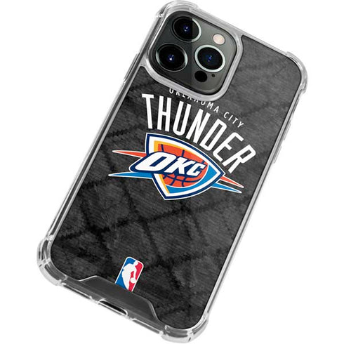 NBA Oklahoma City Thunder Dark Rust iPhone 14 Pro Max Clear Case