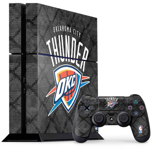 NBA Oklahoma City Thunder Dark Rust PS4 Console and Controller Bundle Skin
