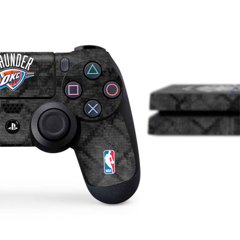 NBA Oklahoma City Thunder Dark Rust PS4 Console and Controller Bundle Skin