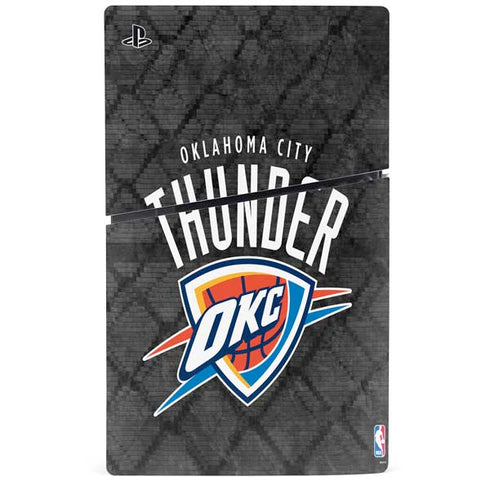 NBA Oklahoma City Thunder Dark Rust PS5 Slim Digital Edition Bundle Skin
