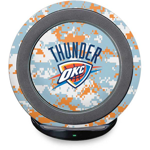 NBA Oklahoma City Thunder Digi Camo Fast Charge Wireless Charging Stand Skin