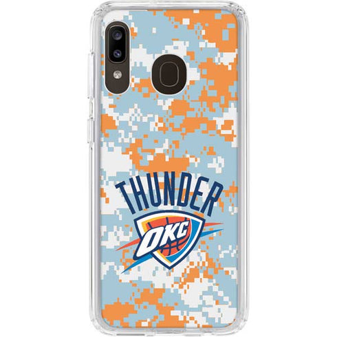 NBA Oklahoma City Thunder Digi Camo Galaxy A20 Clear Case