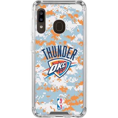 NBA Oklahoma City Thunder Digi Camo Galaxy A30 Clear Case