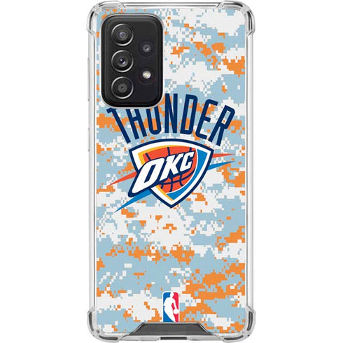 NBA Oklahoma City Thunder Digi Camo Galaxy A52 5G Clear Case