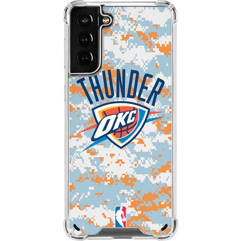 NBA Oklahoma City Thunder Digi Camo Galaxy S21 Plus 5G Clear Case