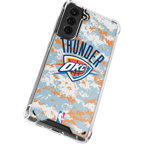 NBA Oklahoma City Thunder Digi Camo Galaxy S21 Plus 5G Clear Case