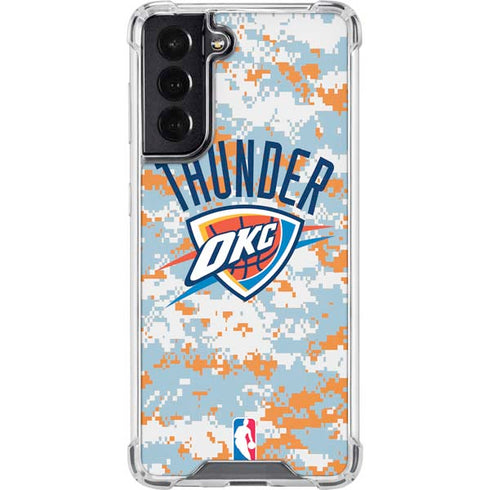 NBA Oklahoma City Thunder Digi Camo Galaxy S22 Clear Case