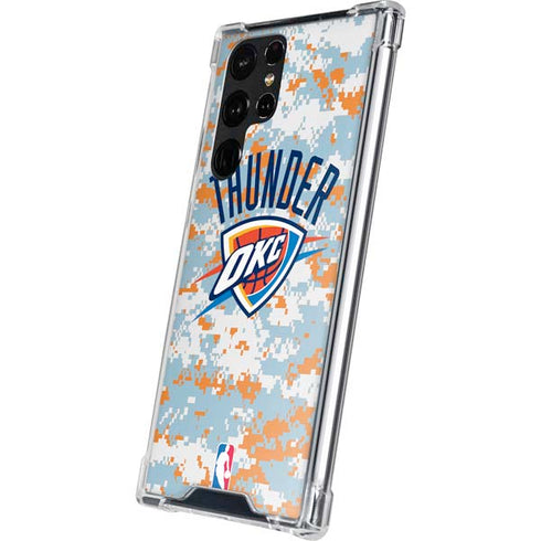 NBA Oklahoma City Thunder Digi Camo Galaxy S22 Ultra Clear Case