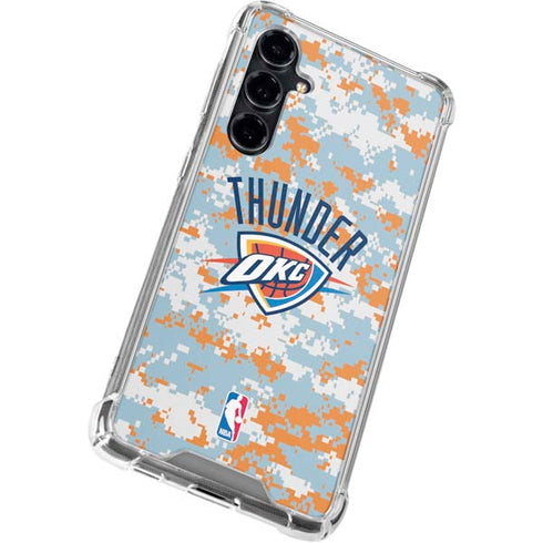 NBA Oklahoma City Thunder Digi Camo Galaxy S23 FE Clear Case