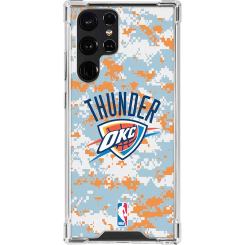 NBA Oklahoma City Thunder Digi Camo Galaxy S24 Ultra Clear Case