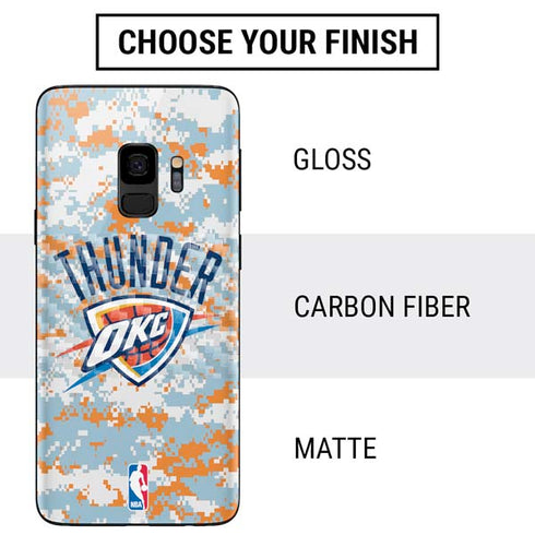 NBA Oklahoma City Thunder Digi Camo Galaxy S9 Skin