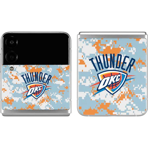 NBA Oklahoma City Thunder Digi Camo Galaxy Z Flip4 5G Skin