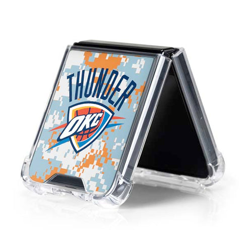 NBA Oklahoma City Thunder Digi Camo Galaxy Z Flip5 5G Clear Case