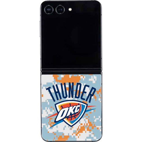 NBA Oklahoma City Thunder Digi Camo Galaxy Z Flip5 5G Skin
