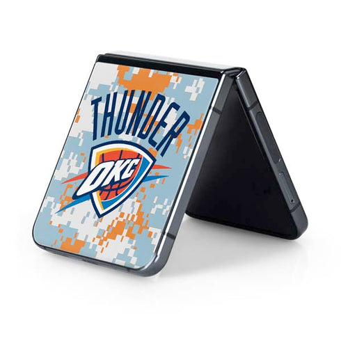 NBA Oklahoma City Thunder Digi Camo Galaxy Z Flip5 5G Skin