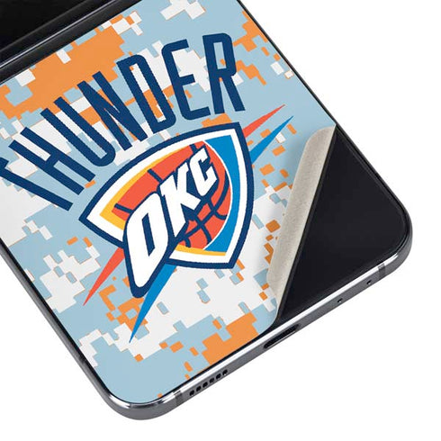 NBA Oklahoma City Thunder Digi Camo Galaxy Z Flip5 5G Skin