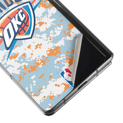 NBA Oklahoma City Thunder Digi Camo Galaxy Z Fold2 5G Skin
