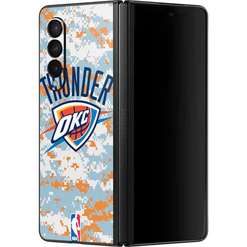 NBA Oklahoma City Thunder Digi Camo Galaxy Z Fold3 5G Skin
