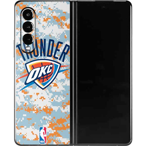 NBA Oklahoma City Thunder Digi Camo Galaxy Z Fold3 5G Skin