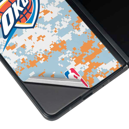 NBA Oklahoma City Thunder Digi Camo Galaxy Z Fold3 5G Skin