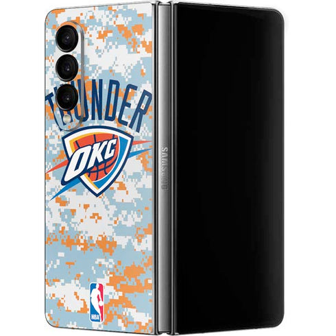 NBA Oklahoma City Thunder Digi Camo Galaxy Z Fold4 5G Skin