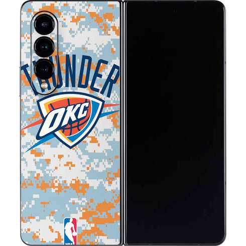 NBA Oklahoma City Thunder Digi Camo Galaxy Z Fold4 5G Skin