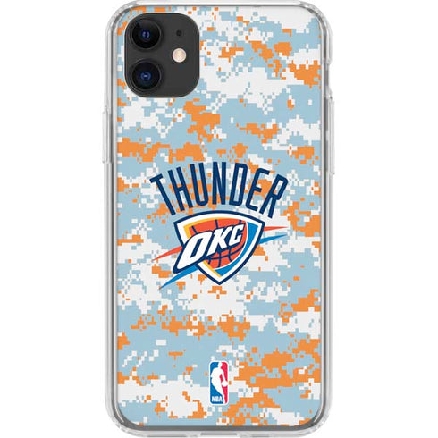NBA Oklahoma City Thunder Digi Camo iPhone 11 Clear Case