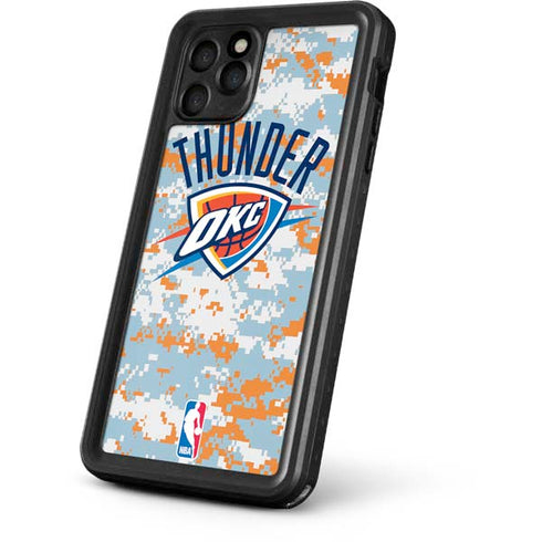 NBA Oklahoma City Thunder Digi Camo iPhone 11 Pro Waterproof Case