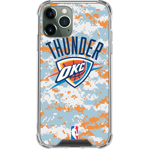NBA Oklahoma City Thunder Digi Camo iPhone 12 Pro Clear Case