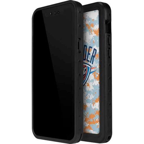 NBA Oklahoma City Thunder Digi Camo iPhone 12 Pro Waterproof Case