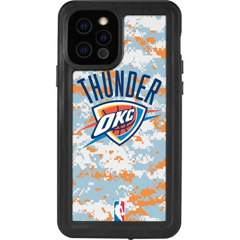 NBA Oklahoma City Thunder Digi Camo iPhone 12 Pro Waterproof Case