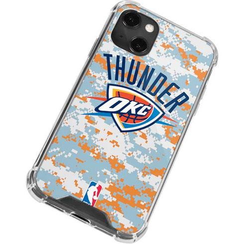NBA Oklahoma City Thunder Digi Camo iPhone 13 Mini Clear Case