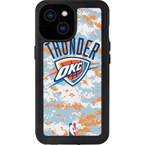 NBA Oklahoma City Thunder Digi Camo iPhone 13 Mini Waterproof Case