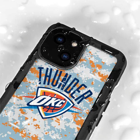 NBA Oklahoma City Thunder Digi Camo iPhone 13 Mini Waterproof Case