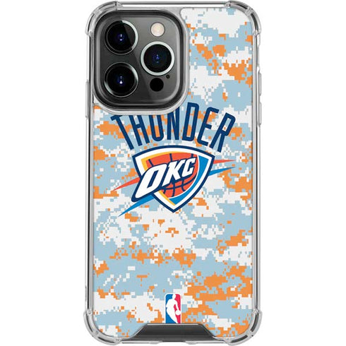 NBA Oklahoma City Thunder Digi Camo iPhone 13 Pro Clear Case