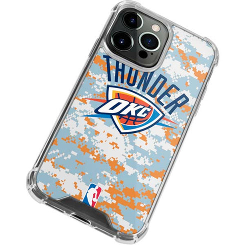 NBA Oklahoma City Thunder Digi Camo iPhone 13 Pro Clear Case