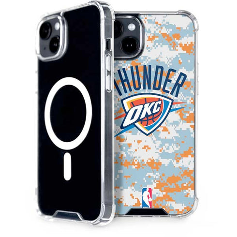 NBA Oklahoma City Thunder Digi Camo iPhone 15 Plus MagSafe Case
