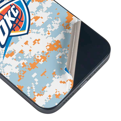 NBA Oklahoma City Thunder Digi Camo iPhone 15 Plus Skin