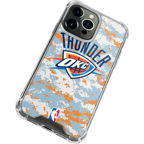 NBA Oklahoma City Thunder Digi Camo iPhone 14 Pro Clear Case