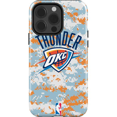 NBA Oklahoma City Thunder Digi Camo iPhone 15 Pro Impact Case