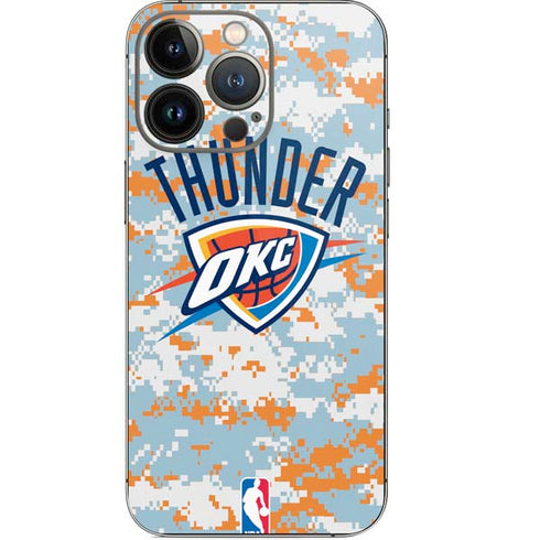 NBA Oklahoma City Thunder Digi Camo iPhone 14 Pro Skin