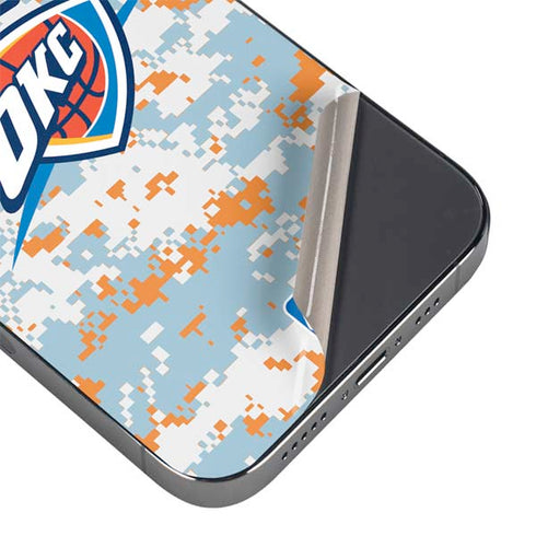 NBA Oklahoma City Thunder Digi Camo iPhone 15 Pro Skin