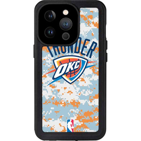 NBA Oklahoma City Thunder Digi Camo iPhone 14 Pro Waterproof Case