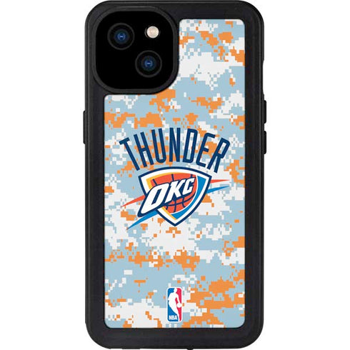NBA Oklahoma City Thunder Digi Camo iPhone 15 Plus Waterproof Case