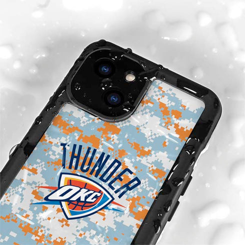 NBA Oklahoma City Thunder Digi Camo iPhone 15 Plus Waterproof Case