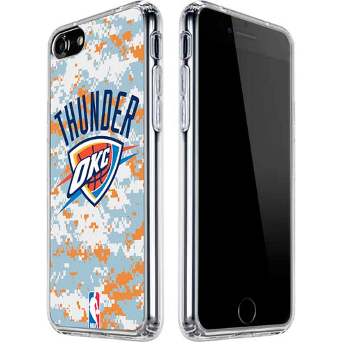 NBA Oklahoma City Thunder Digi Camo iPhone SE (2nd & 3rd Gen) Clear Case
