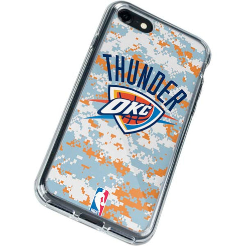NBA Oklahoma City Thunder Digi Camo iPhone SE (2nd & 3rd Gen) Clear Case