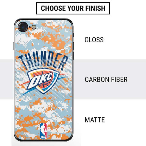 NBA Oklahoma City Thunder Digi Camo iPhone SE (2nd & 3rd Gen) Skin