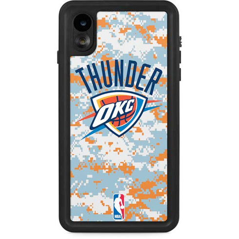 NBA Oklahoma City Thunder Digi Camo iPhone XR Waterproof Case